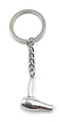 H-CUSTOMS Haarföhn Föhn Haare silber Schlüsselanhänger Anhänger
