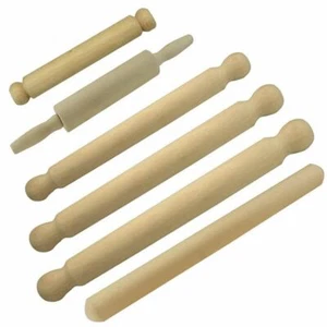 Natural Wood Wooden Rolling Pin Large and Small Pastry Chapati Cooking Baking - Picture 1 of 8