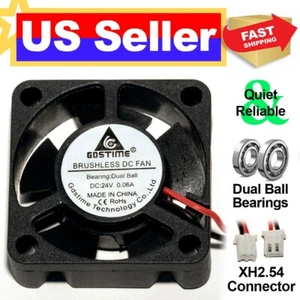 GDSTIME 24V 3010 30MM x 10MM Brushless Ball Bearing Fan QUIET 3D Printer Upgrade - Afbeelding 1 van 3