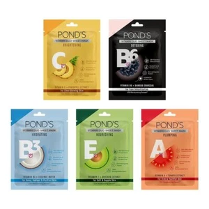 POND'S Vitamin Sheet Mask Pack of 5 With 100% Natural Extracts 25 ml 1 Count AU - Picture 1 of 3
