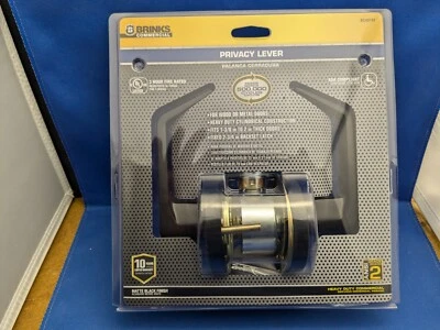 Palanca de privacidad comercial Brinks acabado negro mate BC40111 Foto 1 de 4