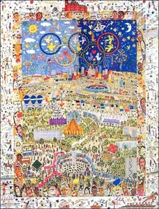 James RIZZI: original Poster "A VILLAGE FOR THE WORLD", Olympia, 1996 - Bild 1 von 5