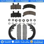 Front Rear Ceramic Brake Pads And Drum Shoes Kit For Chevrolet K1500 Suburban
