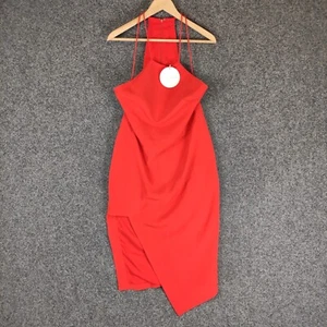 Talulah Womens Midi Dress Size L Large Tangerine Stretch Event Occasion - Picture 1 of 11