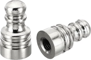 1" Tall Iron Lamp Finials Cap Knob, 2Pcs Lamp Screw Holder Tapped 1/4-27 for Tab - Picture 1 of 12