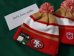 San Francisco 49ers New Era knit pom hat beanie NEW ULTRA RARE 2013 NFL OnField - Picture 1 of 7