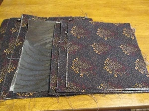 Quilting Cotton Fabric Squares Assorted Black Print 16 Pieces  (#4) - Picture 1 of 2