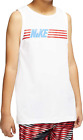Nike Boys' (Kids) Sportswear White/Red/Blue Americana Tank Top (CV2121-100) - L