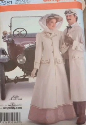 Simplicity 2581 Victorian Men's & Misses Coats & Hats 8-18, XS-XL Steampunk - Image 1 of 4