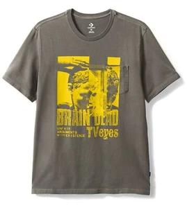 T-shirt Converse Brain Dead grafica tascabile argomenti ingiusti TV occhi piccola S - Foto 1 di 8