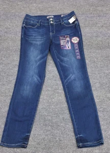 AMETHYST Body Con Size 13 Juniors Stretchy Denim Skinny Mid-Rise Jeans - Picture 1 of 9
