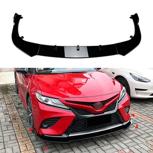 Front Bumper Spoiler Lip Kit For Toyota Camry 8th Sport 2018-2020 Gloss Black ch - Picture 1 of 11