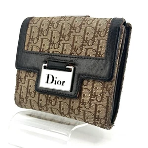 Dior Wallet Trotter Canvas Street Chic Christian Folded Purse Auth From Japan - Picture 1 of 18