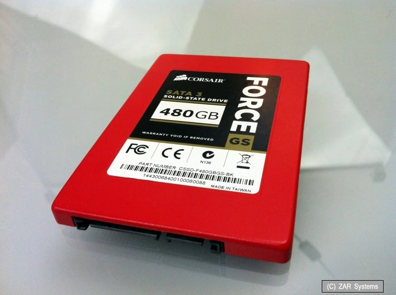 Corsair Force GS SSD Festplatte 480GB 2,5 Zoll, SATA II, CSSD-F480GBGS-BK, NEUW. - Bild 1 von 1