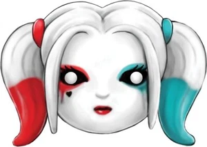 Harley Quinn Plastic Mask Suicide Squad Fancy Dress Halloween Costume Accessory - Picture 1 of 1