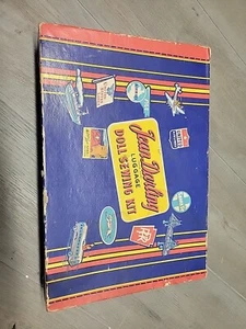 Antique 1940s Jean Darling Luggage Doll Sewing Kit With 6" Bisque Doll - Picture 1 of 20