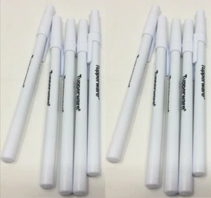 10 Brand New TUPPERWARE LOGO PENS BIC PENS WHITE WITH Black LETTERING - Picture 1 of 1