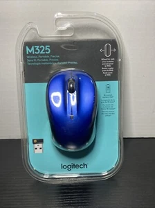 Logitech M325 Laser Wireless Mouse Blue /black New Sealed 🔥 - Picture 1 of 3