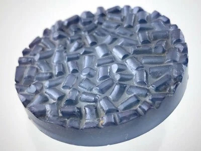 Vintage Molded Gray Color Plastic Garment Button Size 1.25in Stick Pattern 938A - Image 1 of 4