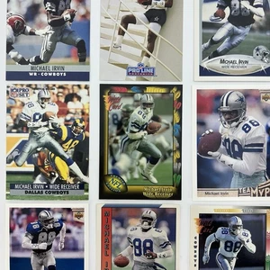 Dallas Cowboys Michael Irvin Lot 1990 Pro Set Fleer 1991 Wild Card Upper Deck - Bild 1 von 13