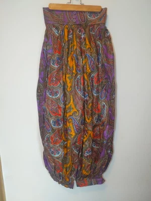 Винтажные женские гаремные брюки пейсли Saint Laurent Rive Gauche конец 70-х Sx 38/XS - Изображение 1 из 4