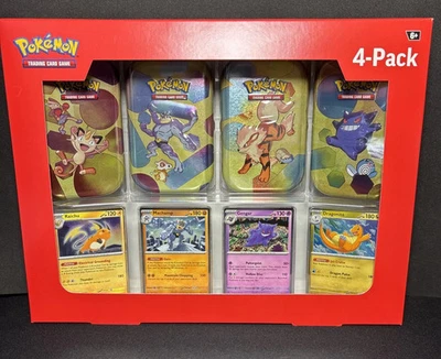Pokemon TCG 151 Mini Tins 4 Pack + 4 Promos 💎SEALED💎 Sams Club Exclusive NEW  - Image 1 of 3