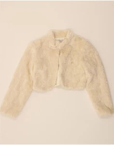 MONSOON Girls Faux Fur Bolero Jacket 12-13 Years Beige Acrylic BL11 - Picture 1 of 3