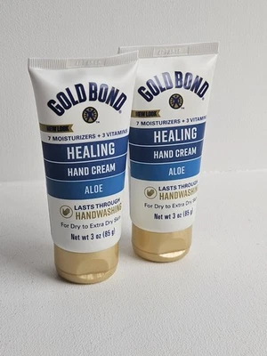 Gold Bond Healing creme para as mãos, com aloe, loção para as mãos para pele seca 3 oz. (Pacote com 2] - Imagem 1 de 4