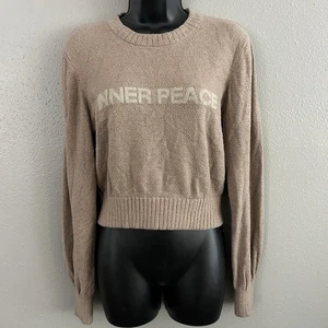 Suéter Suéter Top Spiritual Gangster Inner Peace Melody Crew Talla M Tostado Suave - Imagen 1 de 6