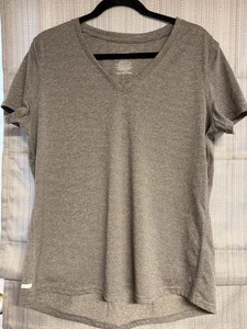 Damen Danskin Kurzarm grau Shirt Oberteil - Größe XL (16-18) - NEU - Bild 1 von 7