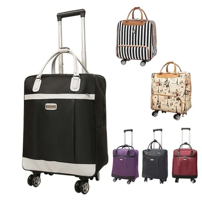 Rolling Travel Bag Wheeled Spinner Luggage w/ Detachable Handle & Lockable Zip - Image 1 of 4