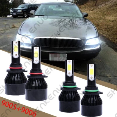 For Buick Park Avenue 1991-2005 - Bright LED Headlight Bulbs High & Low Set 4 - Image 1 of 4