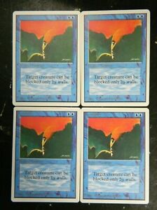 Vintage MTG Unlimited Invisibility x4 Blue Common Cards Excellent Cond