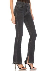 Hudson Jeans Damen Größe 26 Heartbreaker High Rise Bootcut Split Hem Schwarz Grau - Bild 1 von 12