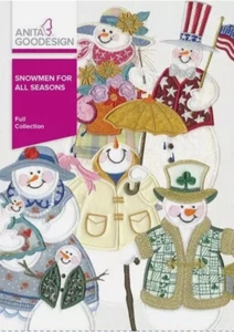 Muñecos de nieve para todas las estaciones Anita Goodesign máquina de bordar diseño CD ¡TOTALMENTE NUEVO! - Imagen 1 de 2