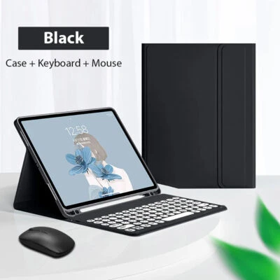 For iPad 7/8/9th 10th Gen Air 3 4 5 Pro 11 Bluetooth Keyboard Case Cover Mouse - Image 1 of 4