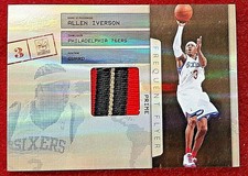 Allen Iverson Panini Prizm UD Topps Chrome Refractor PSA Gold AUTO Patch 3/4
