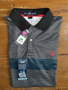 U.S. Polo Assn., Stripped, Short Sleeve, Large, Moisture Wicking, NWT - Picture 1 of 4