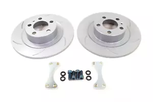 VW Mk4 Rear Brake Upgrade Kit Rotor Disc 280mm Golf Jetta New Beetle Slotted - Foto 1 di 1