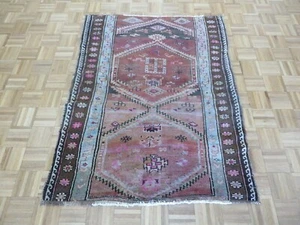 4'2 x 5'5 Hand Knotted Rust Vintage Turkish Oushak Oriental Rug G11610 - Picture 1 of 11