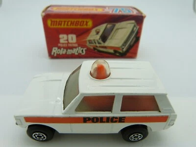 Boxed Matchbox Lesney Superfast 20 Police Patrol Small "Police"  Orange Light - Image 1 of 4
