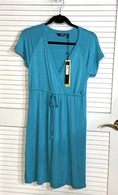 Vestido Nicole Miller Azul Cuello en V Natación Talla Pequeña Mujer Nuevo con Etiquetas Foto 1 de 4