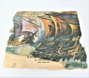 Antique E.P. Dutton FIGHTING SHIPS PAST AND PRESENT 1916 Maritime Galleon Viking - Imagen 1 de 12