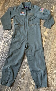 US Space Camp Space Gear Uniform Flight Suit Youth Sz 16 Huntsville ALA GREEN - Picture 1 of 12