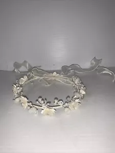 Corona comunione fiori sposa aureola diadema FG006 - Foto 1 di 6