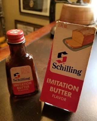 Vintage 1960 SCHILLING (House McCormick) Imitation Butter Bottle & Box Baltimore - Image 1 of 3