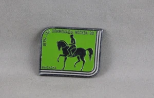 Vintage Olympic Event Pin - Equestrian Moscow 1980 - Stamped Pin - Picture 1 of 3