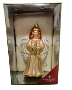 Ángel Adorno de Navidad Boca Vidrio Soplado 2002 De Colección Mercurio Nuevo en Caja Nuevo de Lote Antiguo - Imagen 1 de 6