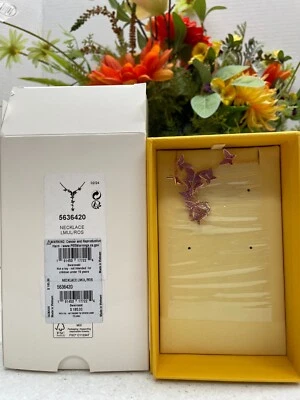 Collar Swarovski Lilia Y Mariposa, Rosa, Chapado en Oro Rosa 5636420 Foto 1 de 4