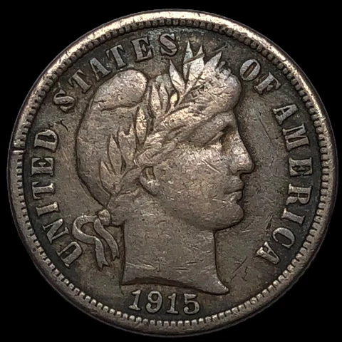 1915 S Barber Dime  J4817 Cover